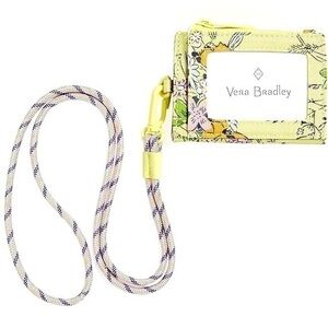 VERA BRADLEY REACTIVE RFID LANYARD CARD CASE IN SUNLIT GARDEN 4 1/2" T NEW W/TAG